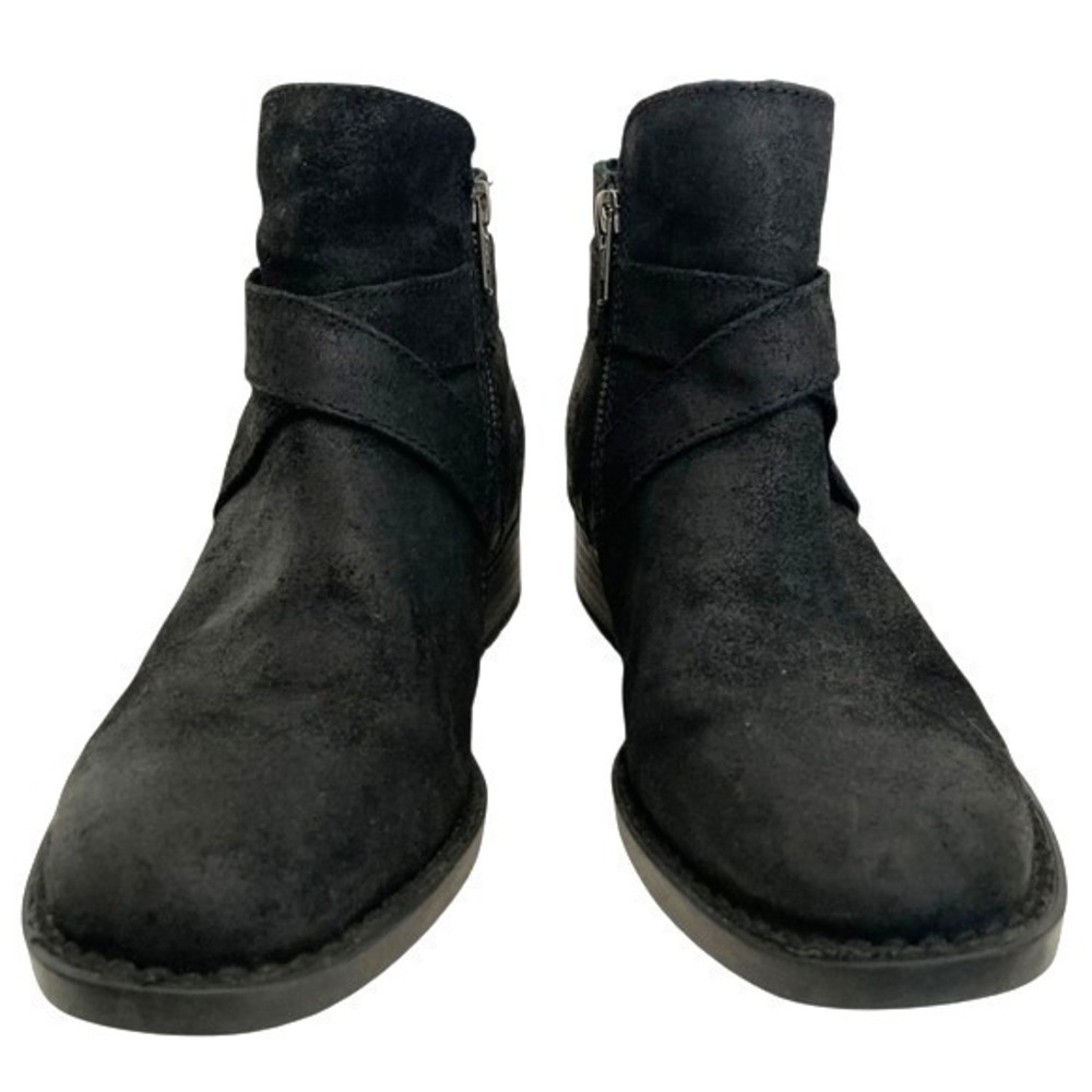 SOLD Born Trinculo Black Suede Leather Ankle Booties Womens 8.5 Buckle Comfort - Picture 4 of 16